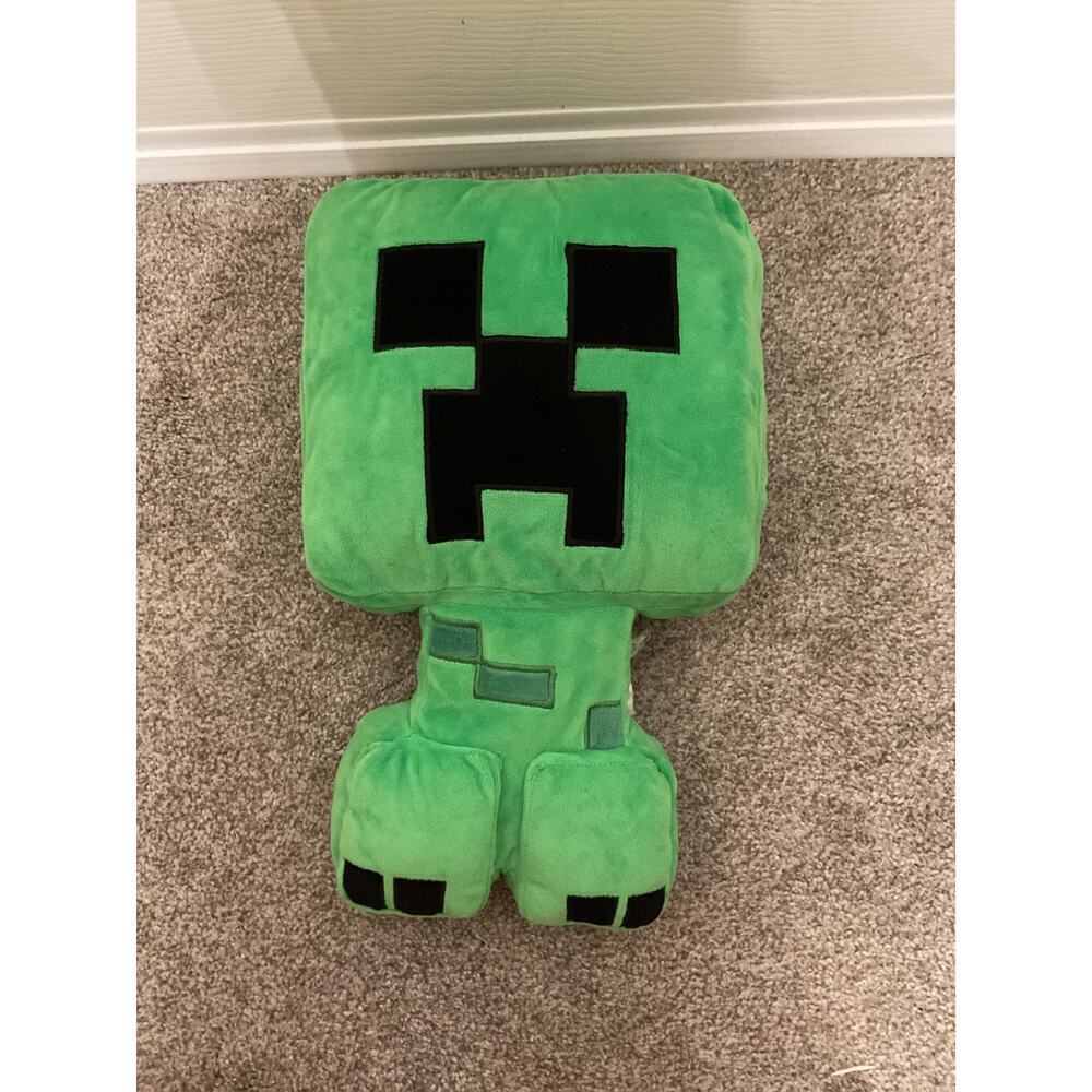 Minecraft Microfiber Creeper Lime Green Plushie Toy, 17 inches